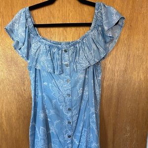 Mudd junior’s denim-wash dress, paisley print